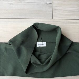 Salvatore Ferragamo Olive Green turtle neck top